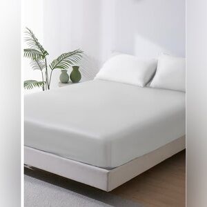 ZonLi 100% Rayon Cooling Fitted Sheet Cali King Size Hot Sleeper, 72"x84",